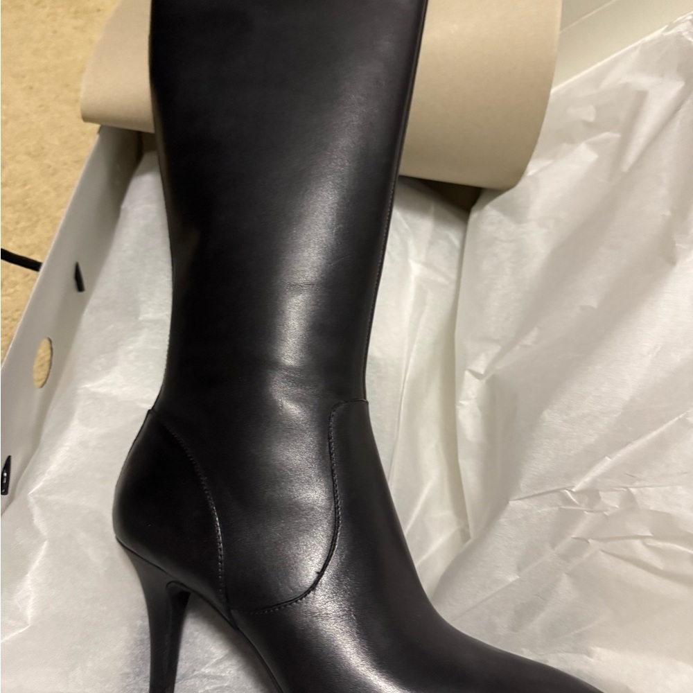 Brand new in box Anne Klein Fliss Black Heeled Boots size 6 - Picture 2 of 8